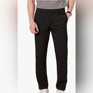 Greg Norman Men's 4 Way Comfort Stretch Performance Classic Pants, Black 36 x 32
